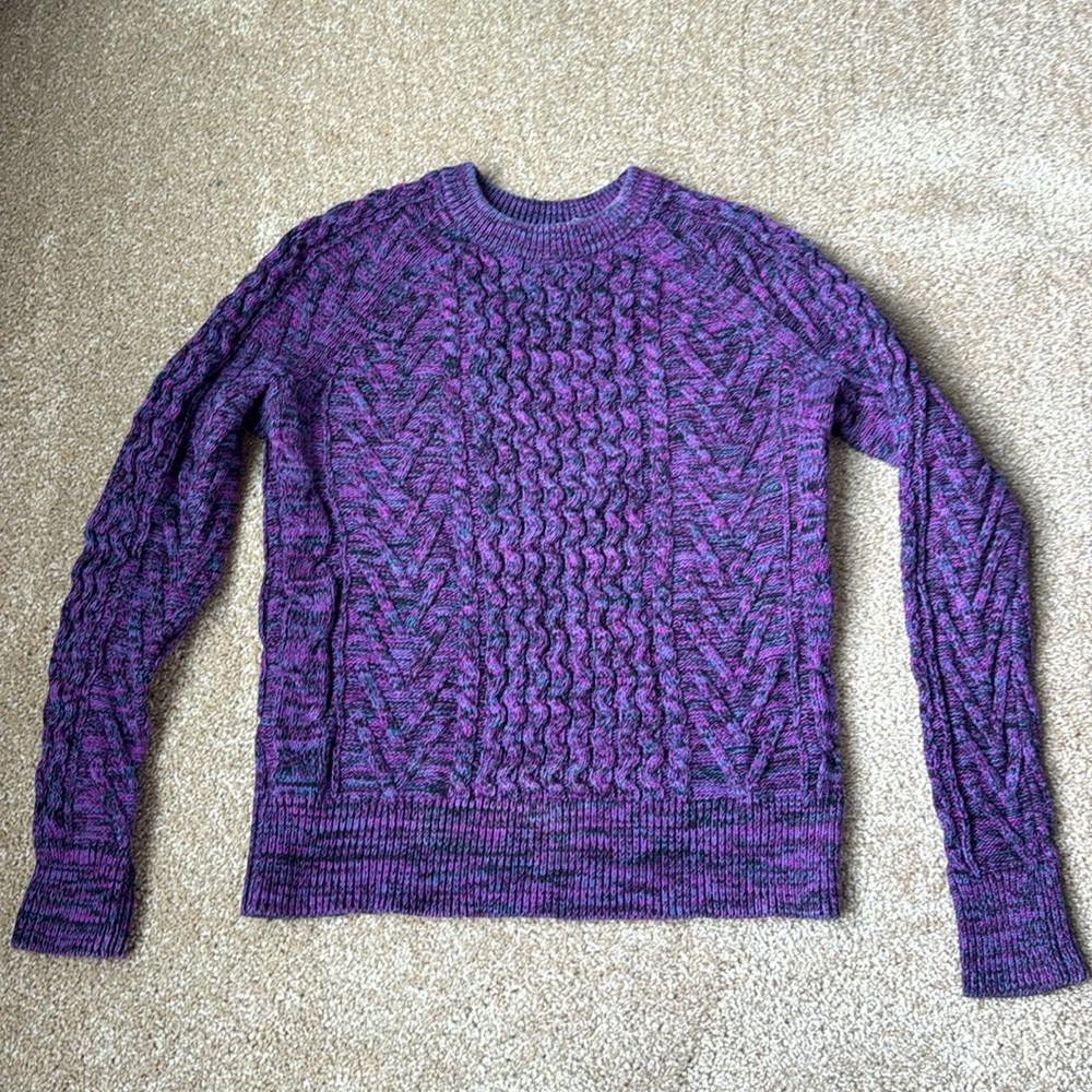 Beautiful purple cable knit sweater from GAP
